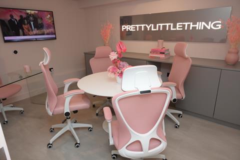 Meeting room at PrettyLittleThing, London